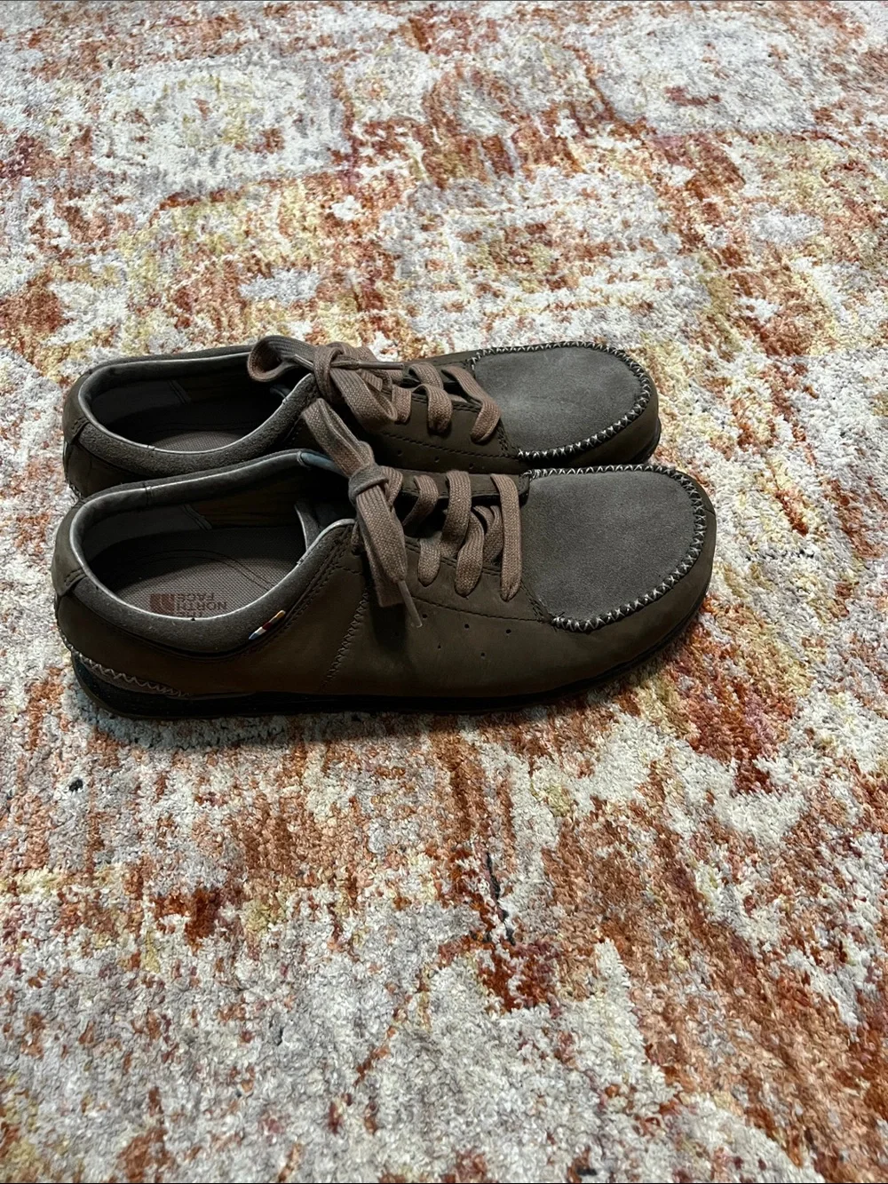 The North Face Men's Brown Suede Lace-Up Moccasin Sneakers Hayden Shoes